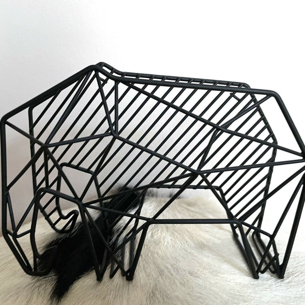 Elephant Desktop Organizer Black Enamel Steel Wall Mountable By Kikkerland